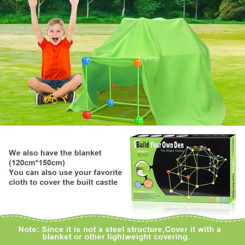 Fort Construction Toy Kit for Kids, Castelos 3D, Túneis, Jogos de Tendas, Tenda Educativa, Presente Criativo, DIY