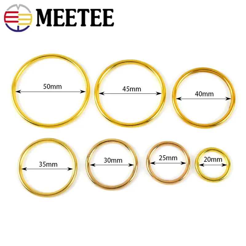 10 шт., уплотнительное кольцо, металлическая пряжка, 20-50 мм, круглый ремень для сумки, застежка для обуви, сумка для одежды, лямка с крючком, ремень, фурнитура «сделай сам», швейные аксессуары