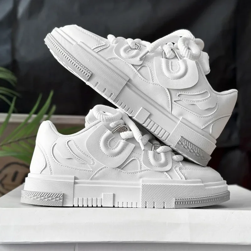 Campus Youth Student Little White Shoes Spring Hot Sale Comforts Platform Men\'s Sneakers Male Board Shoes Trend Wlaking Footwear