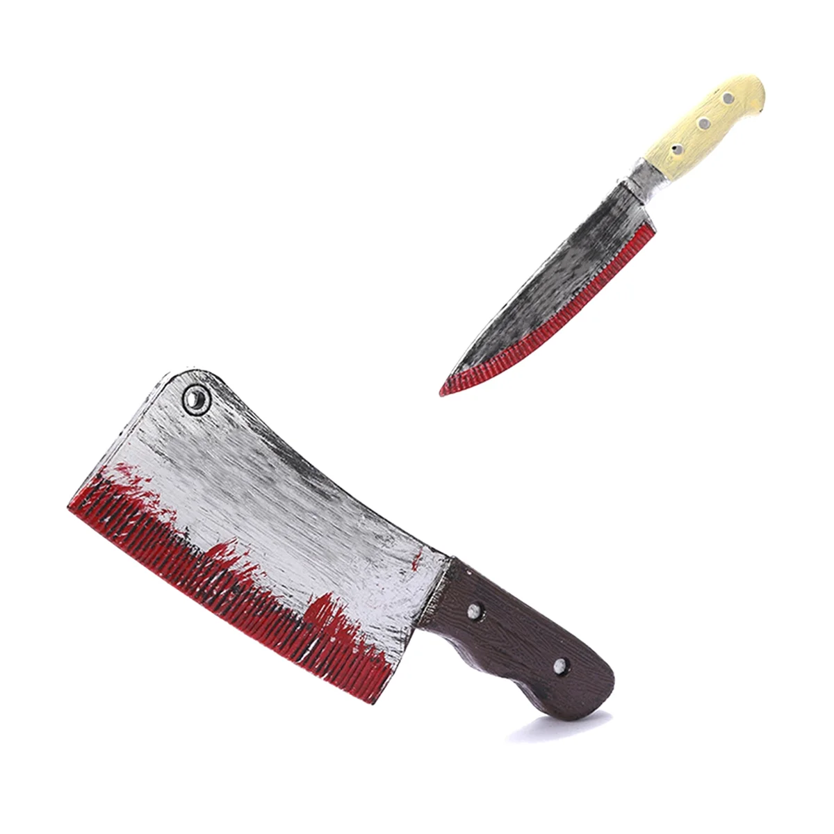 Faked Bloody Knife for Halloween Costume Cosplay Props Decor Simulation Plastic Knife Horror Party Supply