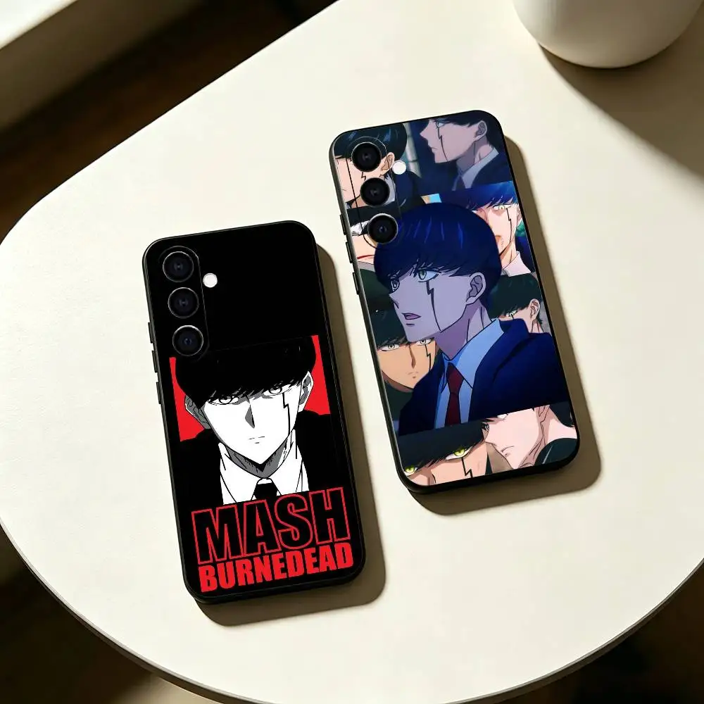 Capa de Telefone Young M-Mash Burnedead em Silicone Preto Macio para Samsung Galaxy A73, A72, A71, A70, A53, A52, A51