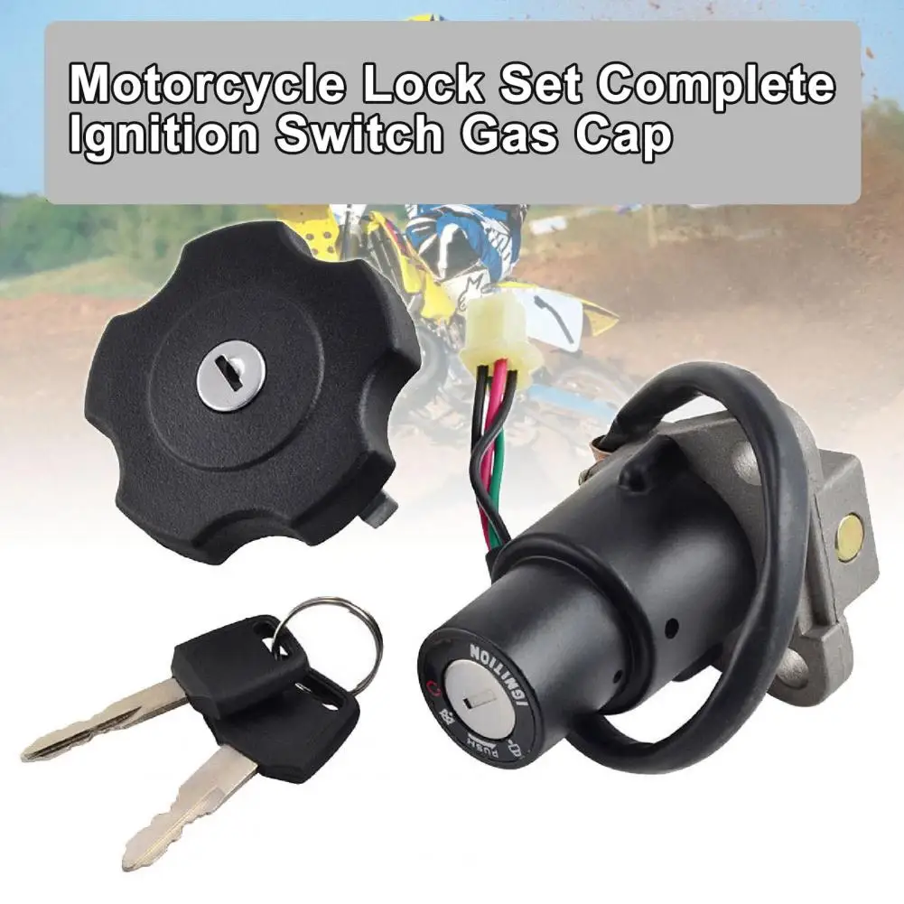 Durable  Motorcycle Lock Exquisite Complete Ignition Switch Gas Cap with Keys Stable Ignition Switch