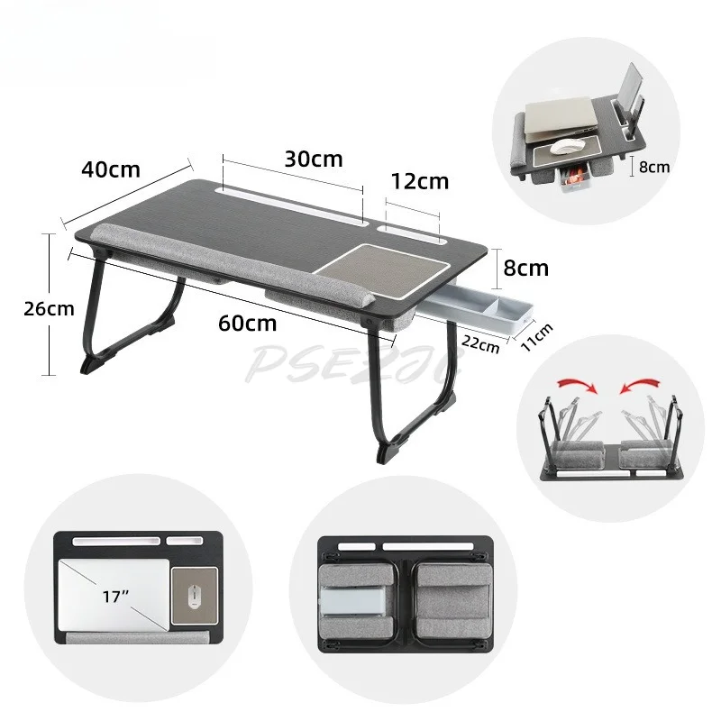Computer Desk with Drawers Portable Folding Table Knee Table Laptop Desk Portable Bed