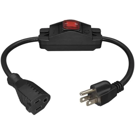 14AWG PVC Jacket Extension Cord For nema 5-15P to 5-15R with Switch for Long Term Use in Garage Workshop and Home Environments