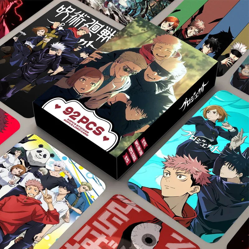 92pcs NEW Anime Jujutsu Kaisen Lomo Card Double-sided Hd Color Printing Picture Collection Card Gifts Boys' Toy