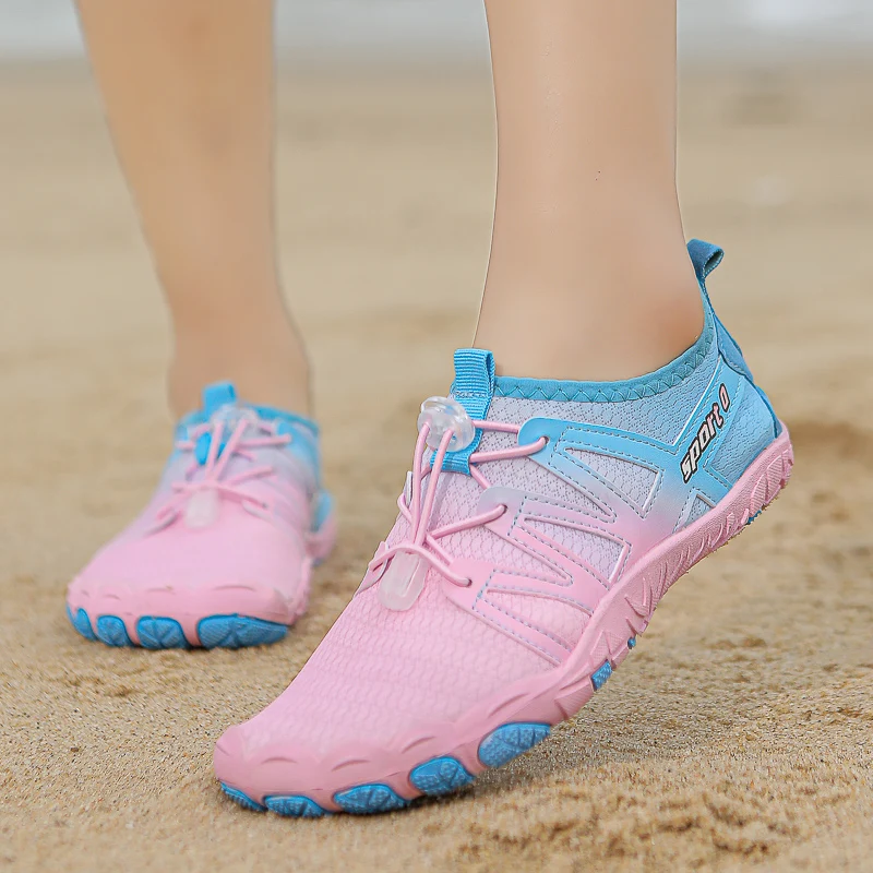 Zapatos de agua con suela de goma para hombre y mujer, zapatillas de playa transpirables de secado rápido, calzado informal para Fitness, ciclismo y natación