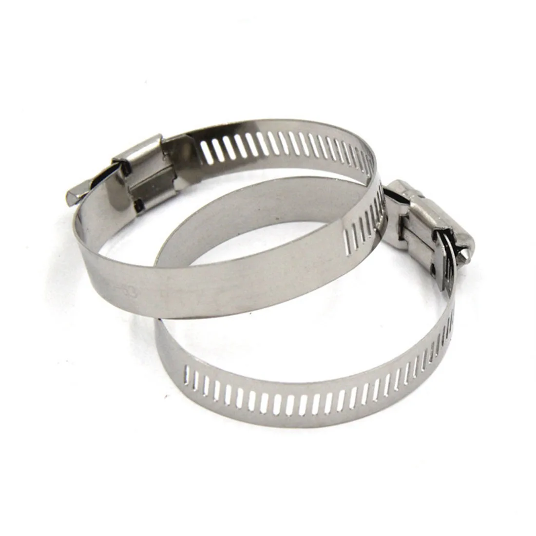 

1/2pcs 304 Sino American Style Throat Clamp Band Width 12mm Clamps Stainless Steel Hose Clips Car Fuel Hose Pipe Clamps