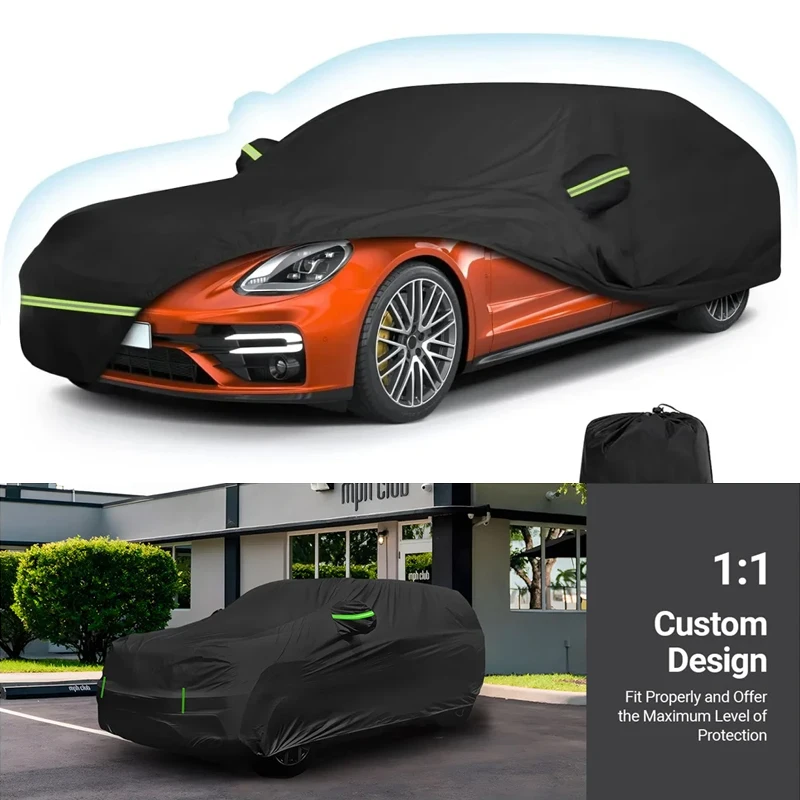 

Outdoor Car Cover Custom For Porsche Panamera 2014-2022 Waterproof Heavy Duty Windproof Protection with Zipper and Storage Bag