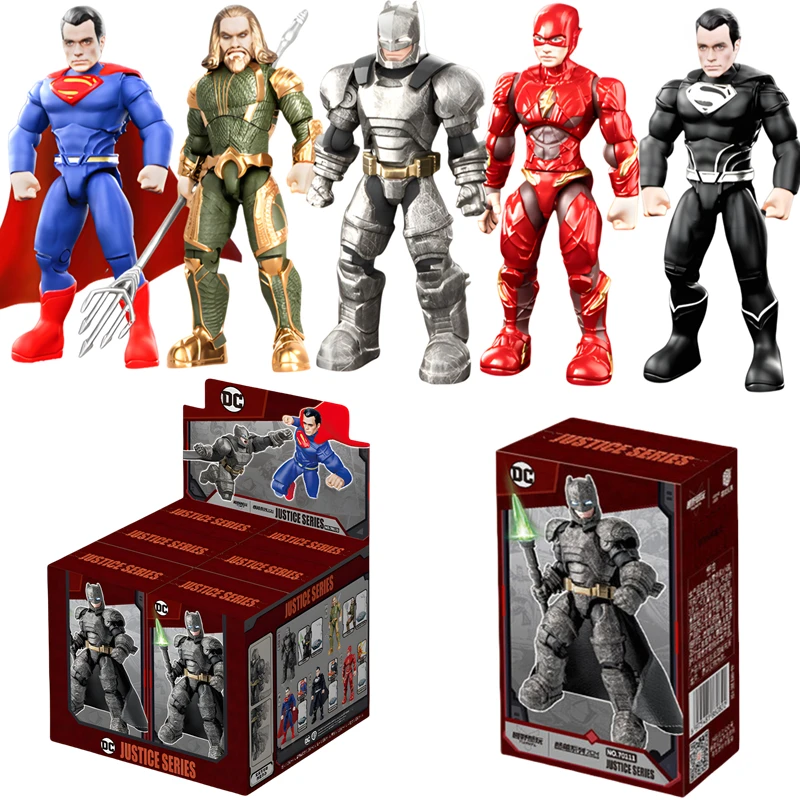 Original DC ARMORED Batman Black Superman The Flash Aquaman Justice League Splicing Action Figures Superhero DIY Toys Model Gift