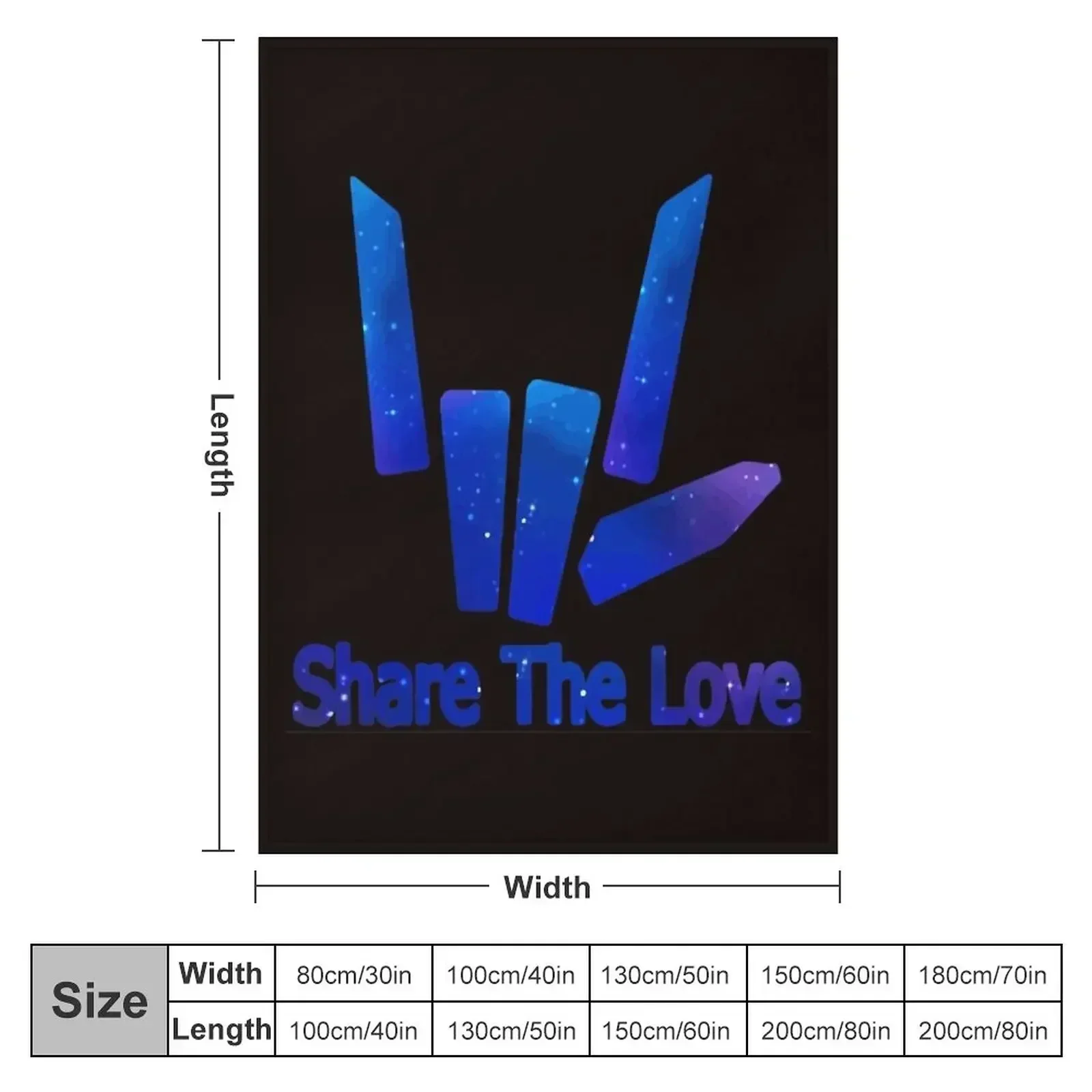 Kids Share The Love Galaxy Logo Stephen Sharer Throw Blanket Luxury Designer halloween Baby Nap Blankets