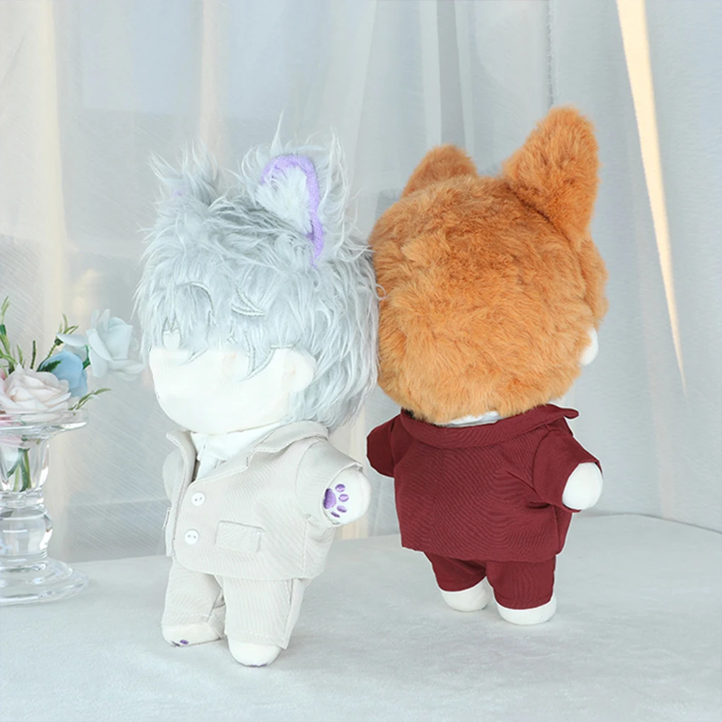 Doll Clothes Set Coat Shirt Trousers Tie Kit Reusable Outfit Toys