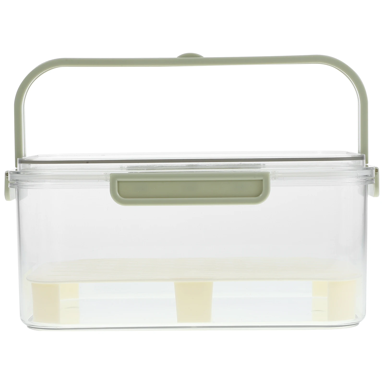 

Fridge Fruit Storage Containers Removable Draining Plate PP to Touch Daily Use Food Containers with Drain Plate