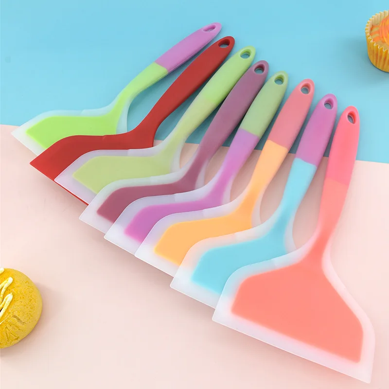 Silicone Spatula Non-stick Pan Wide Mouth Yuzi Burning Silicone Spatula Fried Egg Pancake Spatula Kitchen Accessories Wholesale