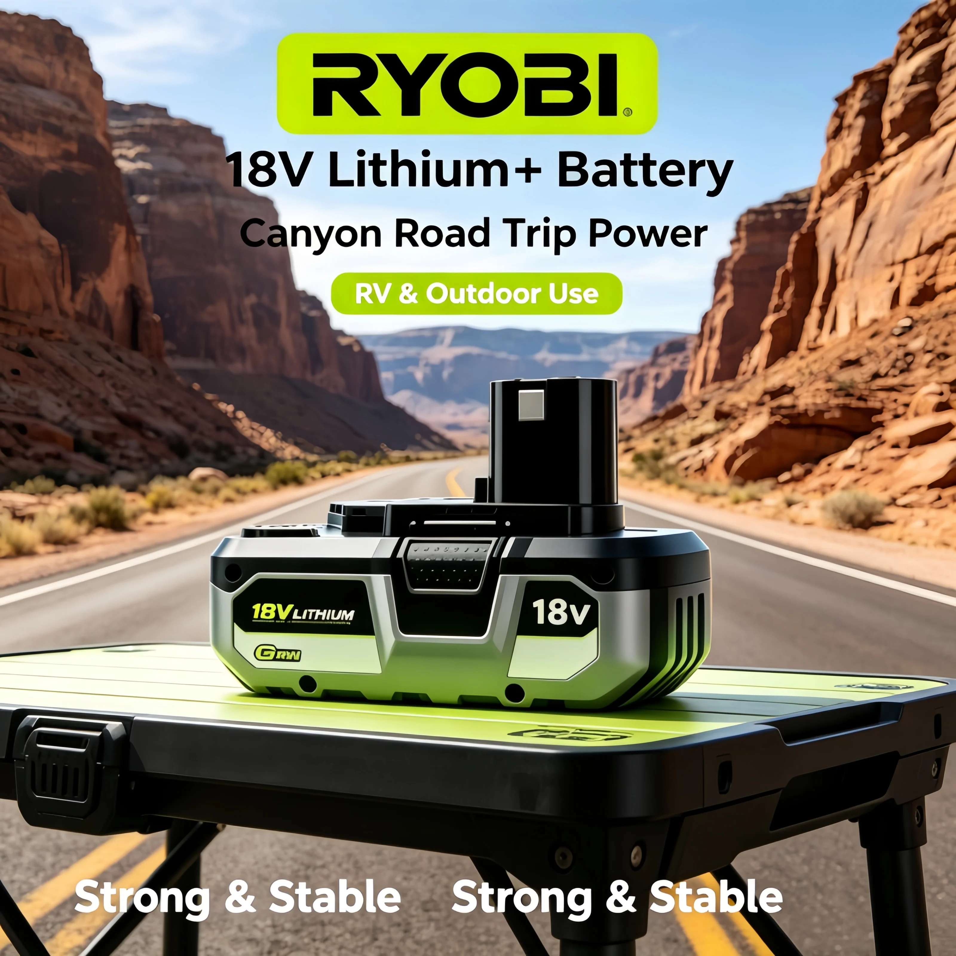 RYOBI 18V ONE+ 6.0Ah Premium Lithium Battery Wide Compatibility ONE+ Series Outdoor Cordless Power Tool Battery