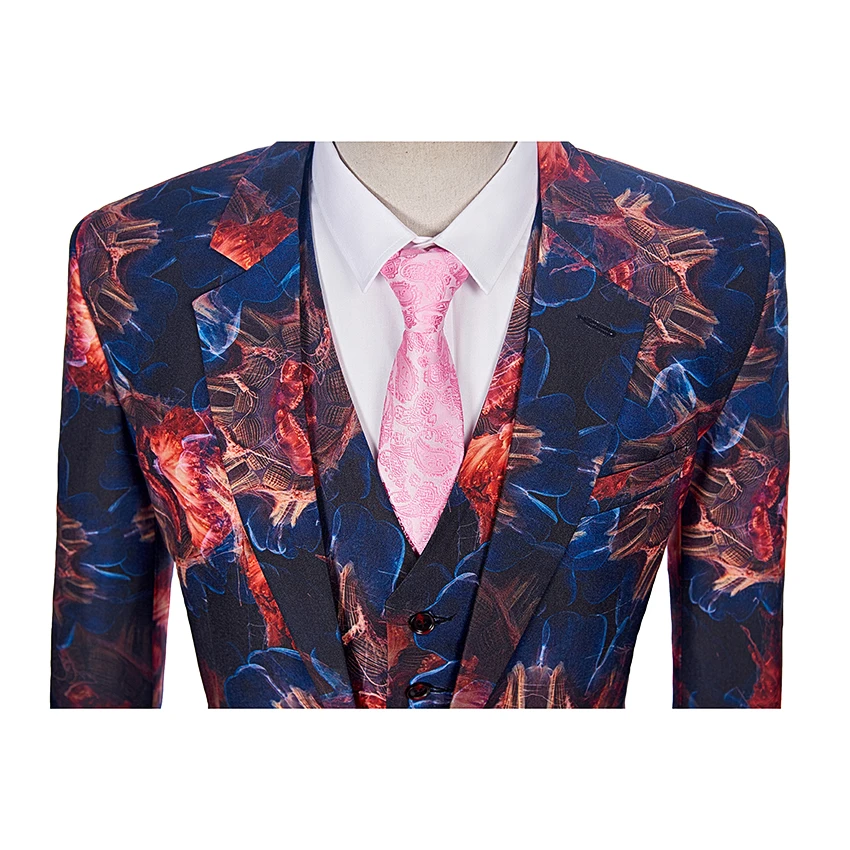 New Design Groom Tuxedos Men Suits Terno Masculino Men Wedding Suits For Men Prom Tuxedo Stage Clothing  (Jacket+Vest+Pant)