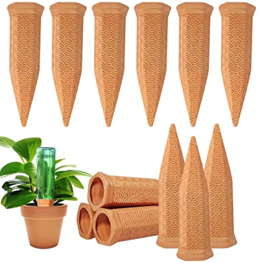

Plant Watering Spikes 12 PackTerracotta Plant Watering Spikes Wine Bottle Automatic Plant Waterer for Watering Indoor and Outdo
