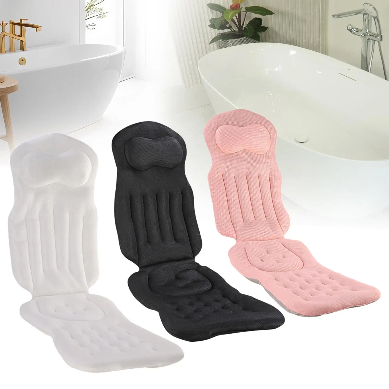 Full Body Bath Pillow for Full Back Head and Neck Support for Adults Breathable Quick Dry Non Slip for Gift Bathtub Pillow
