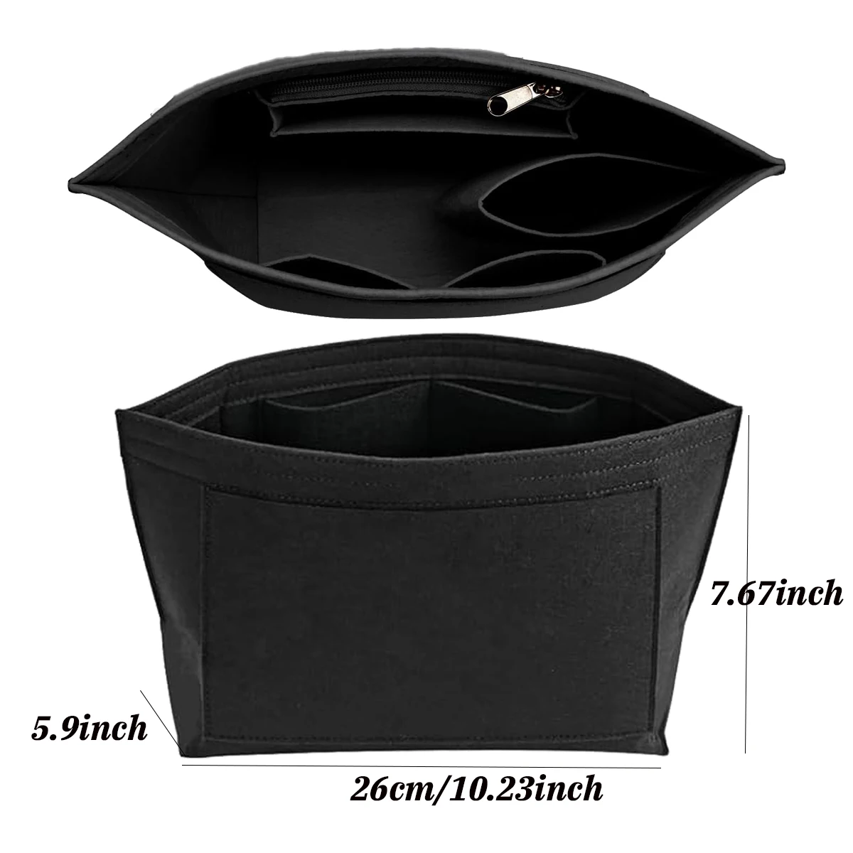Organizer-Einsatz für Longchamp, große kleine Mini-Tragetaschen, Filz-Aufbewahrungstasche, Geldbörse-Einsatz, Handtasche, Liner, Taschen, Zubehör