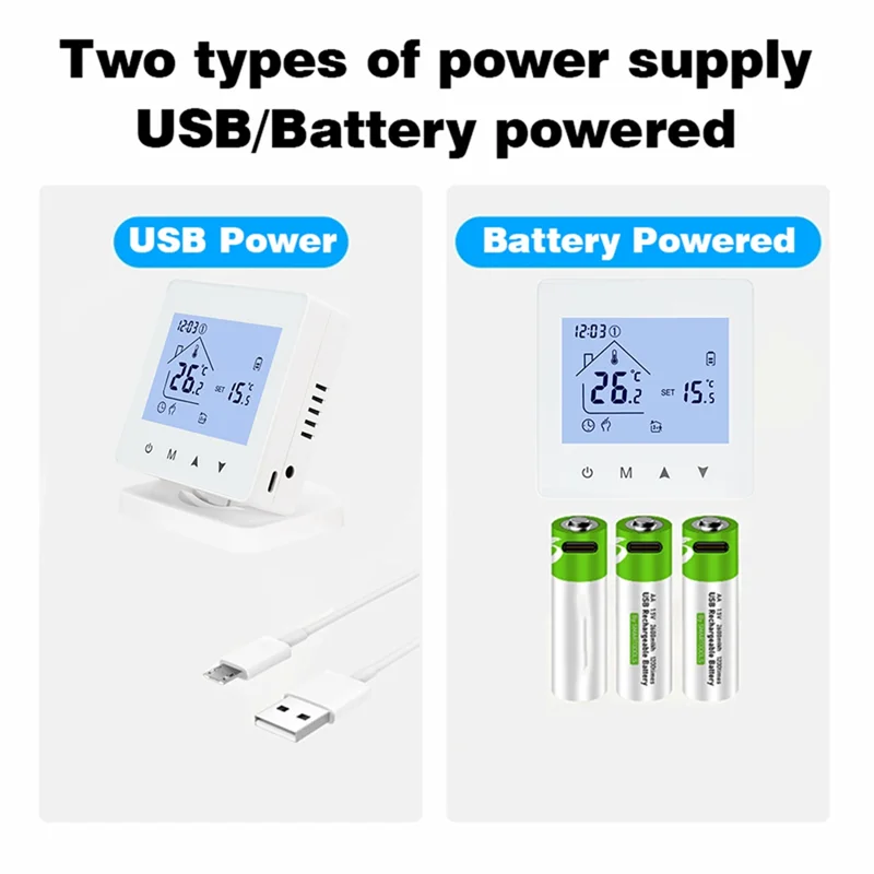 A005-Smart Wifi Programmable Thermostat For Gas Boiler Room Heating Touch Screen RF Wireless Controller Home