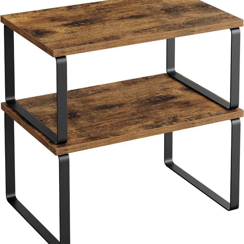 

Wooden Expandable Countertop Shelves Stackable Organizer Kitchen Bathroom Cabinets Kitchen Multifunctional Organizer Stand