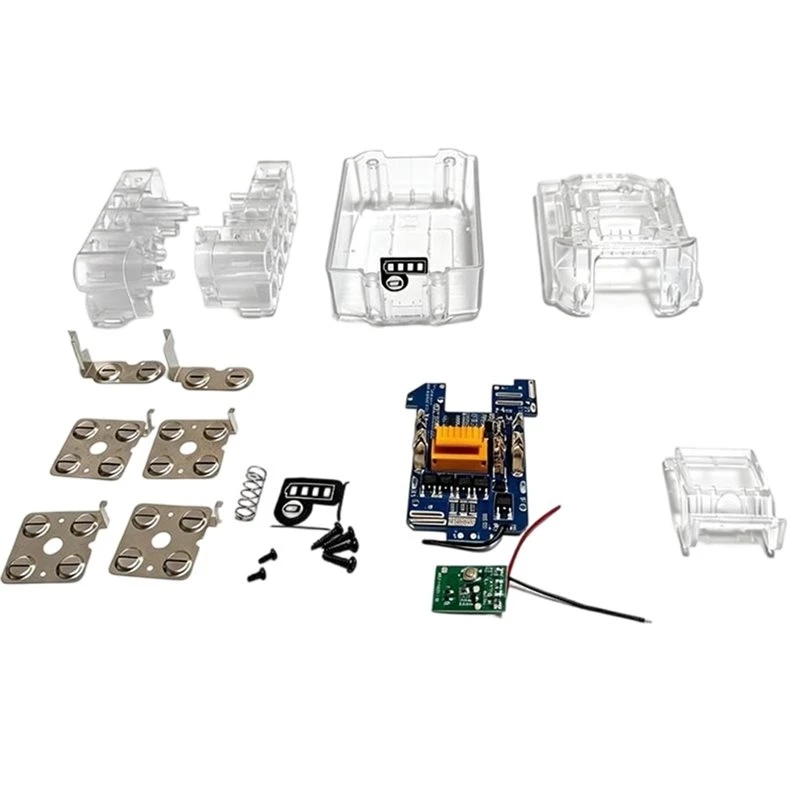 T23C Power Tool Kit For Makita 18V For BL1860 BL1890 Lithium Batteries Transparent Battery Case Box Housing