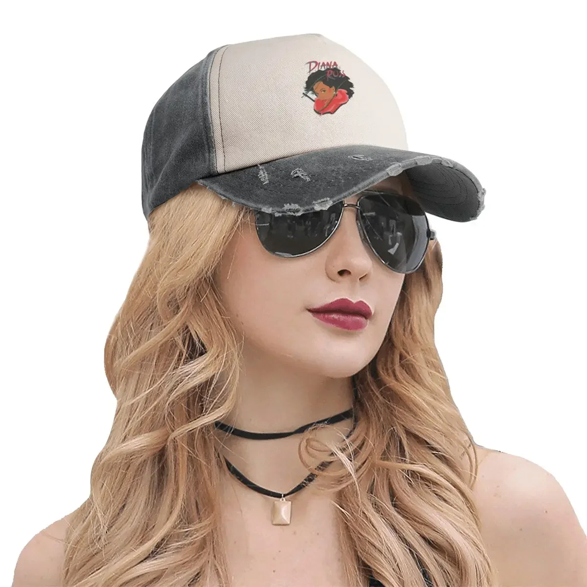 Diana Ross Cartoon Baseball Cap Fishing cap Beach Bag Cosplay Visor Designer Man Women's image 5