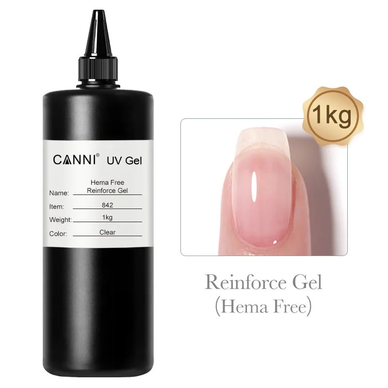 1L Canni HEMA FREE Long Wear Diamond Top Coat Color Nail Gel Polish Refillment Nail Salon Big Volume 1000ml Gel Nail Varnish