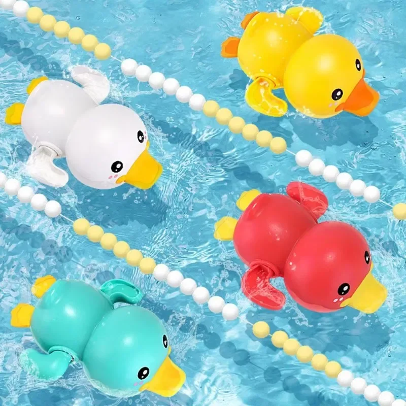 

4 Pack Swimming Duck Baby Bath Toys for Toddler 1-3 Water Pool Floating Wind Up Toys Cute Swimming Water Bath Toys