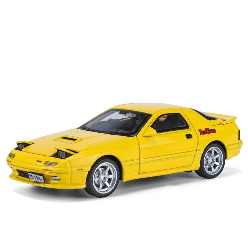 

Модель автомобиля из сплава Mazda RX7, 1:32, имитация звука и света, подходит для детей старше 5 лет, подарок, игрушка для мальчика