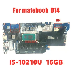 DAH98NMB8C0 for Huawei Matebook D14 NbB-WAH9P Laptop Motherboard I5-10210U/I7-10510U 8GB/16GB RAM 100% Tested OK