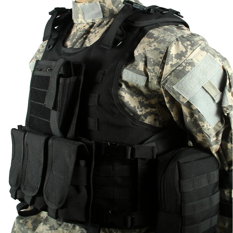 

Tactical Buckle Vest Military Onboard Magazine Airsoft Paintball CS Outdoor Protective Lightweight Hunting Vest