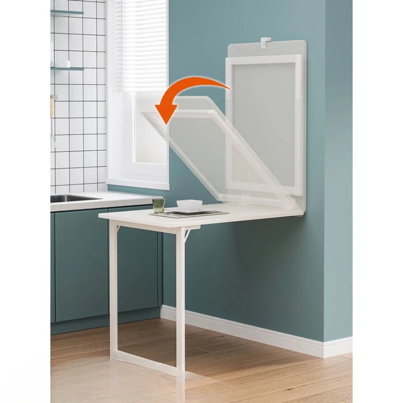 

Wall-mounted folding dining table, wall-mounted simple retractable dinings tables, small household hidden walls foldings table