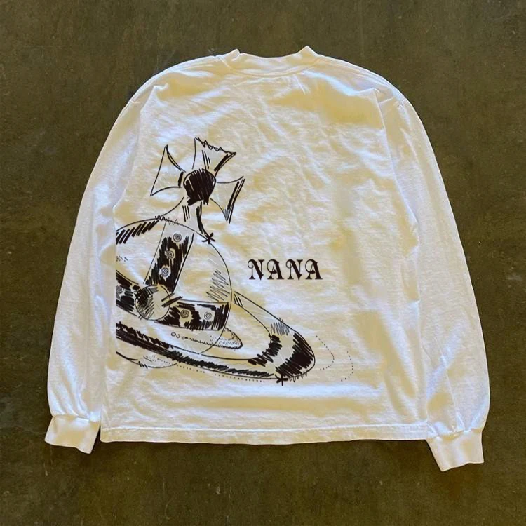 Heavyweight 310g Pure Cotton Long Sleeve T-Shirt Streetwear Versatile Retro American Style Men's Women's round Neck Top