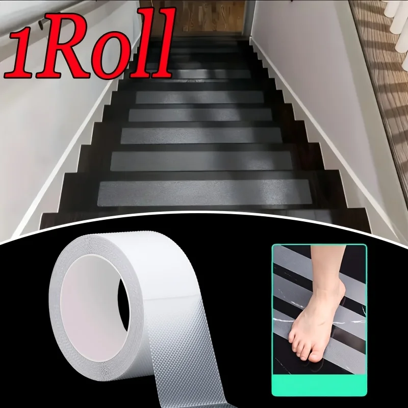1PC Wear-resistant Transparent Rubber Anti-Slip Tape Self-Adhesive Anti-Slip Tape Adhesive Floor Non-Skid for Bathroom Kitchen