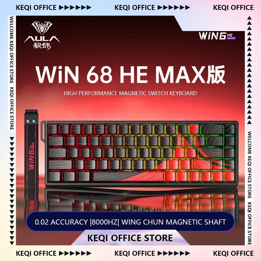 Aula Win60 Win68 He Magnetic Switch Keyboards 8k Rgb Hot-Swap Wired Mechanical  Gaming Keyboard Customize PC Esports Gifts