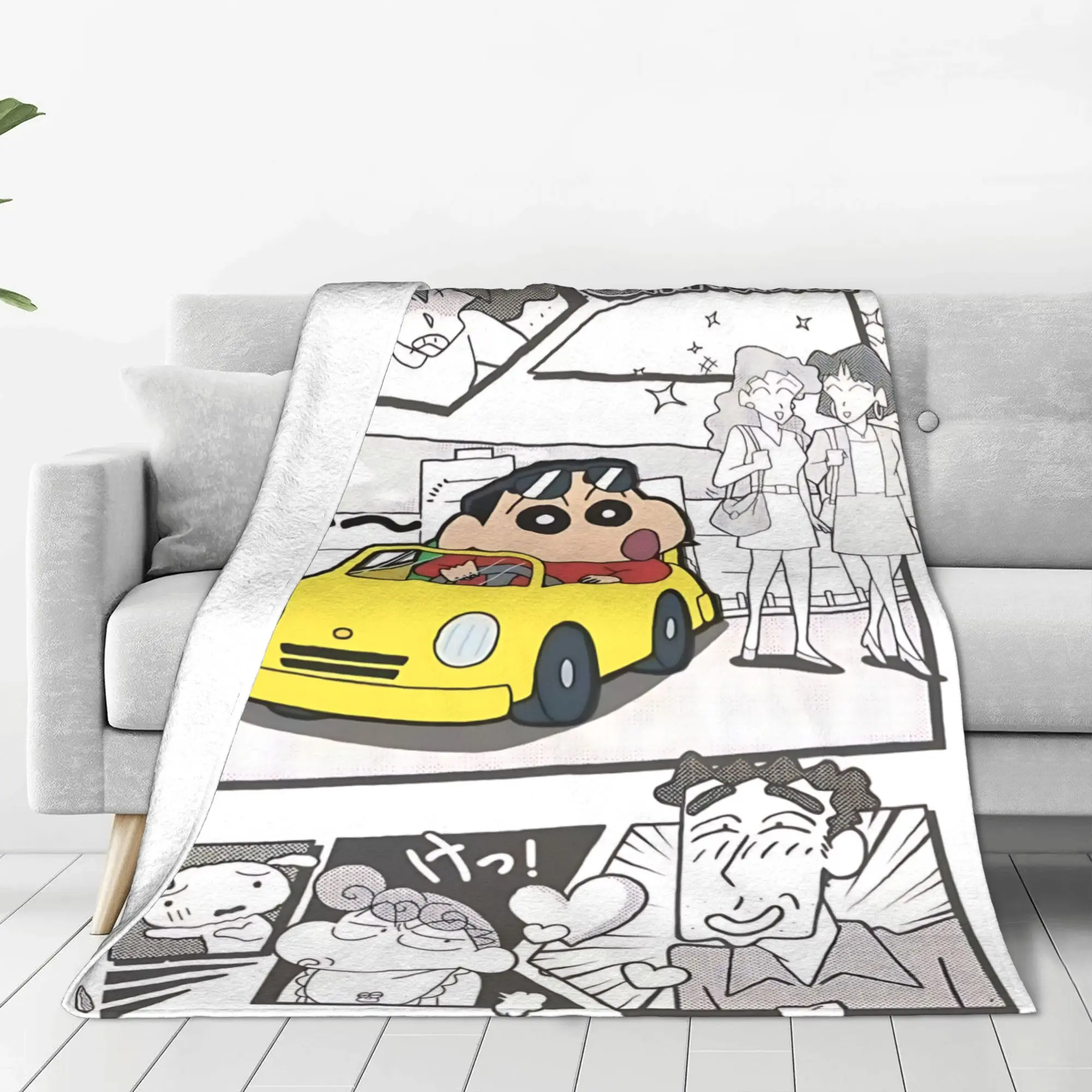 1PC Crayon S Shin chan  home room decorations Winter Blankets for Adults Bedding Home Interior Sofa Knee