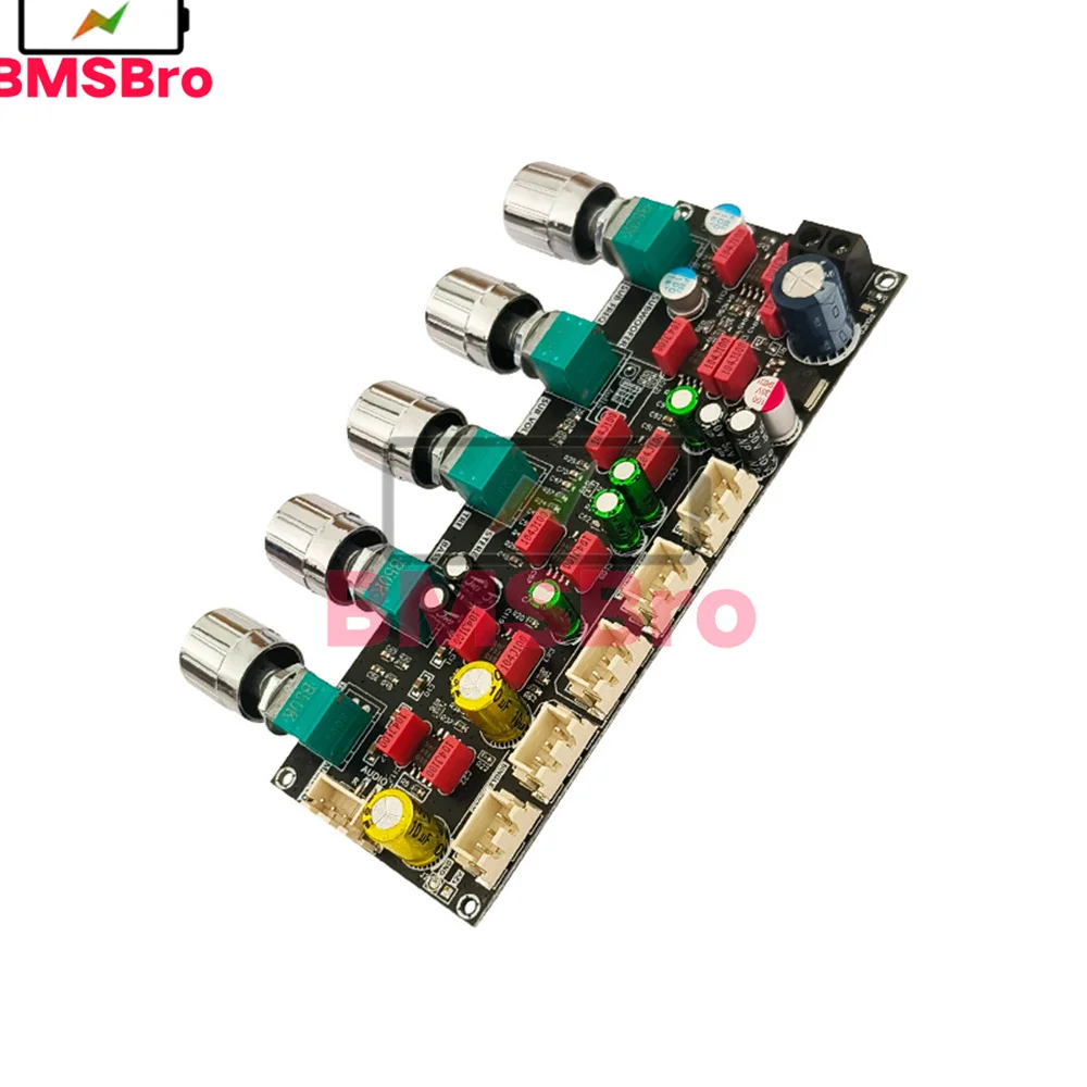 JRC2068 HiFi Preamplifier Board Stereo Treble Bass Frequency Volume Control DC 12-30V XH-2.54mm Input for Speaker Subwoofer