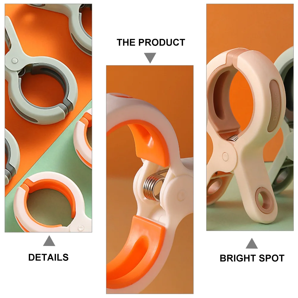 

6pcs Heavy Duty Windproof Clothespins Colored Plastic Anti-Slip Clips For Laundry Towel Quilt Hanging Drying Rack