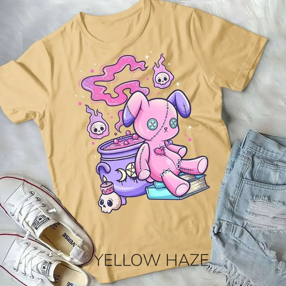 Camiseta Unisex de oso Witchy Creepy, camiseta juvenil, Kawaii, gótico, Pastel, lindo