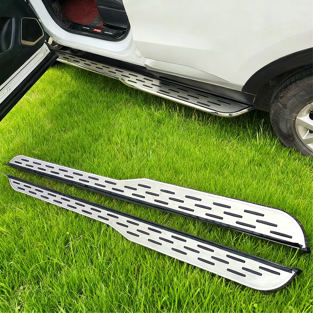 2 قطعة قضبان خطوة من الألومنيوم مناسبة ل Volkswagen VW ID.4 2020-2025 لوحات الجري دواسة الخطوة الجانبية بدون ملحقات الحفر #1