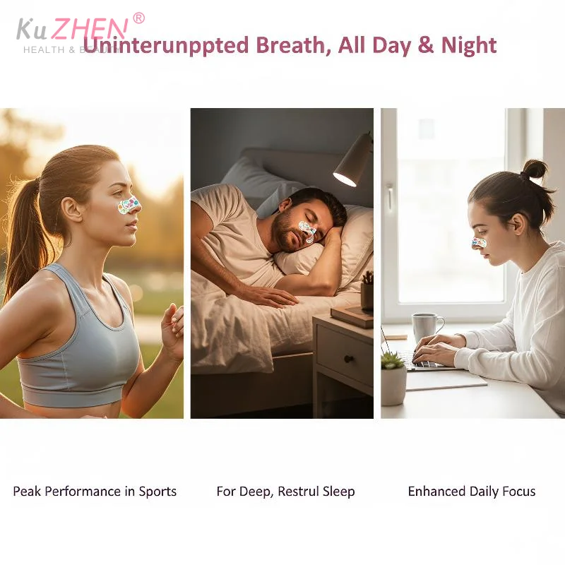 30Pcs Hypoallergenic Expansion Improve Sleeping Health Breath Nasal Strips Anti Snoring Nose Strips For Breathing Nose Patches