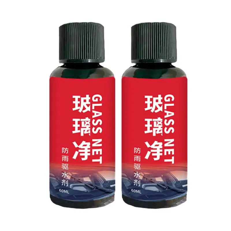 

2pcs 60ml Car Glass Oil Film Remover Automotive Glass Oil Film Cleaner Front Windshield Glass Oil Film Cleaner For Car Cleaning