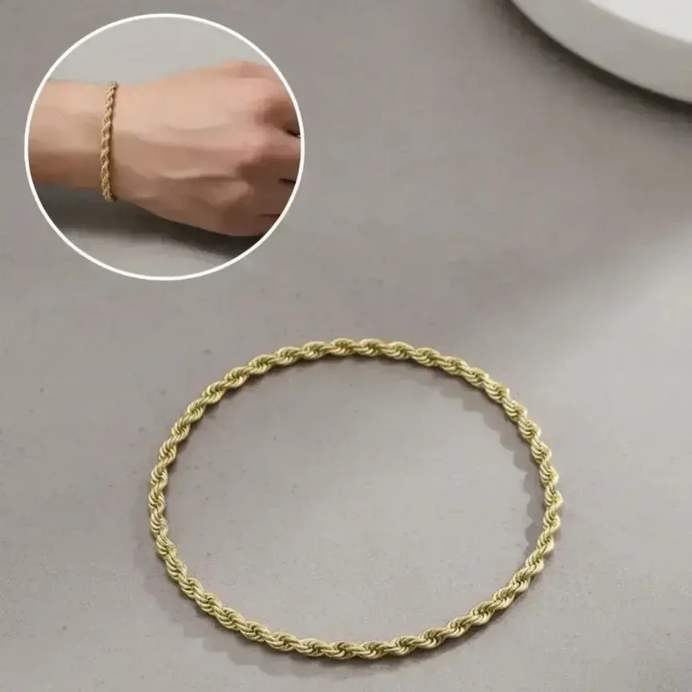 Men's minimalist style rope chain bracelet, suitable for parties and daily jewelry accessories, fashionable jewelry gifts