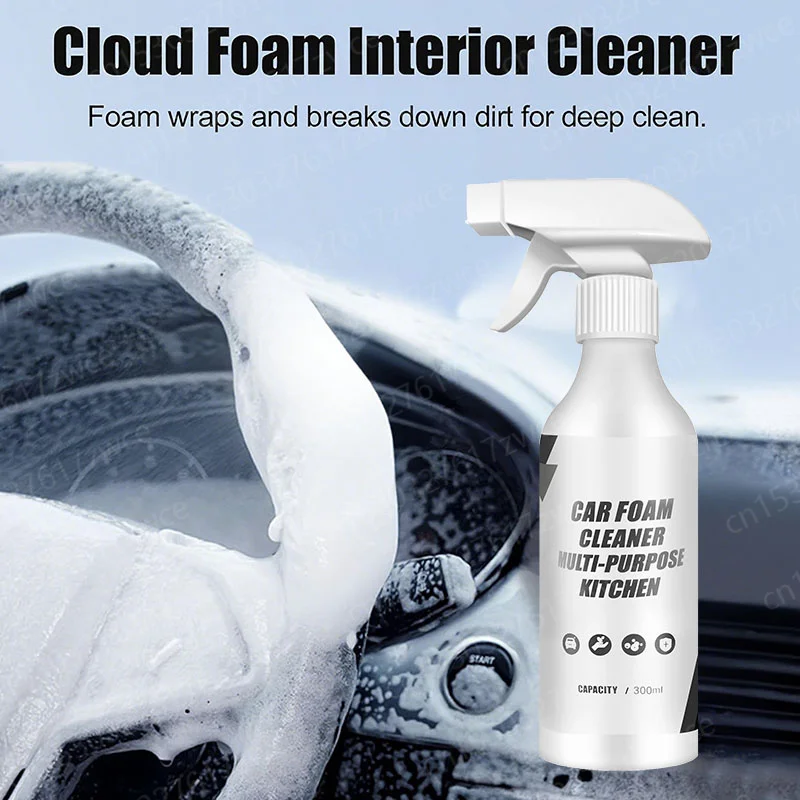 Nettoyant en mousse polyvalent, dissolvant de rouille, nettoyage de siège de voiture, accessoires d'intérieur de voiture, Spray de mousse de nettoyage de cuisine à domicile