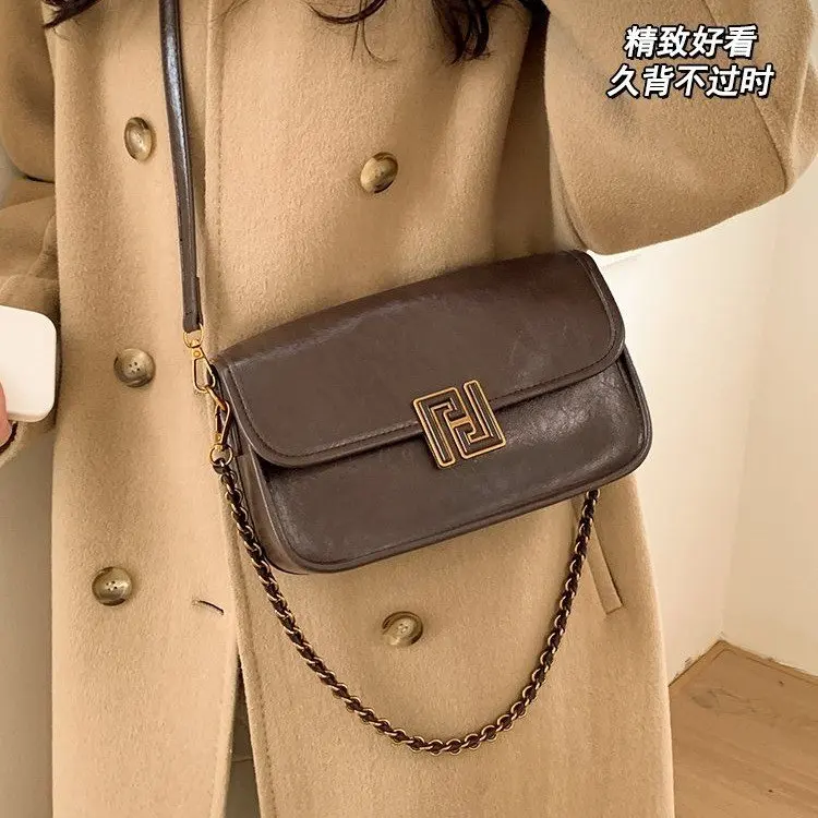 

Vintage Luxury Diaper Bag Women Crossbody Bag High-End Designer Handbag Minimalist Chic Large Capacity Leather Tote Bag