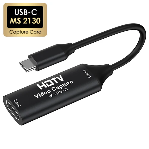 Tarjeta de captura de vídeo tipo C USB 3,0/2,0, compatible con HDMI, 4K, 30Hz, MS2130, grabación de grabador de juegos para Switch Xbox PS4/5, transmisión en vivo