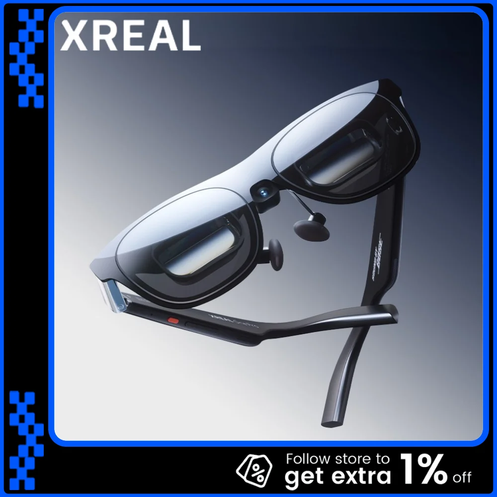 

XREAL One Pro AR Smart Glasses 700 Nits up to 120Hz 57 FOV 3 DoF Supported Connect to iPhone Mac Switch PS5 Game Private Cinema