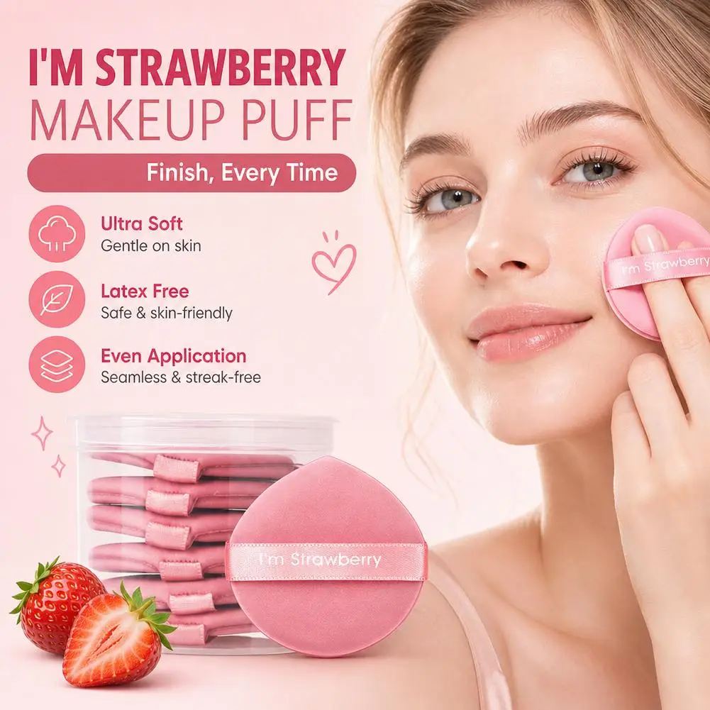 Makeup Puff Set Wet-and-Dry Makeup Sponges,Pink Drop-Shaped Powder Puff For Foundation, Concealer, And Loose Powder