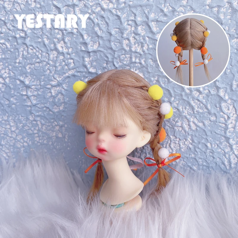 

YESTARY Ob11 Wig Bjd Doll Accessories Wigs Toys For Dolls Head 15-17CM DIY Fashion Doll Hair Imitation Beach Woo Curls Wigs