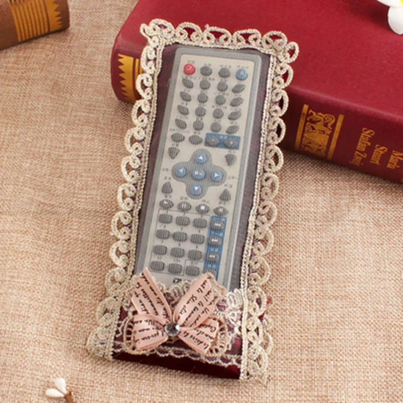 Europe Modern Household Remote Control Covers Lace Floral Dust-proof Cover Multi-functional TV Air Conditioner